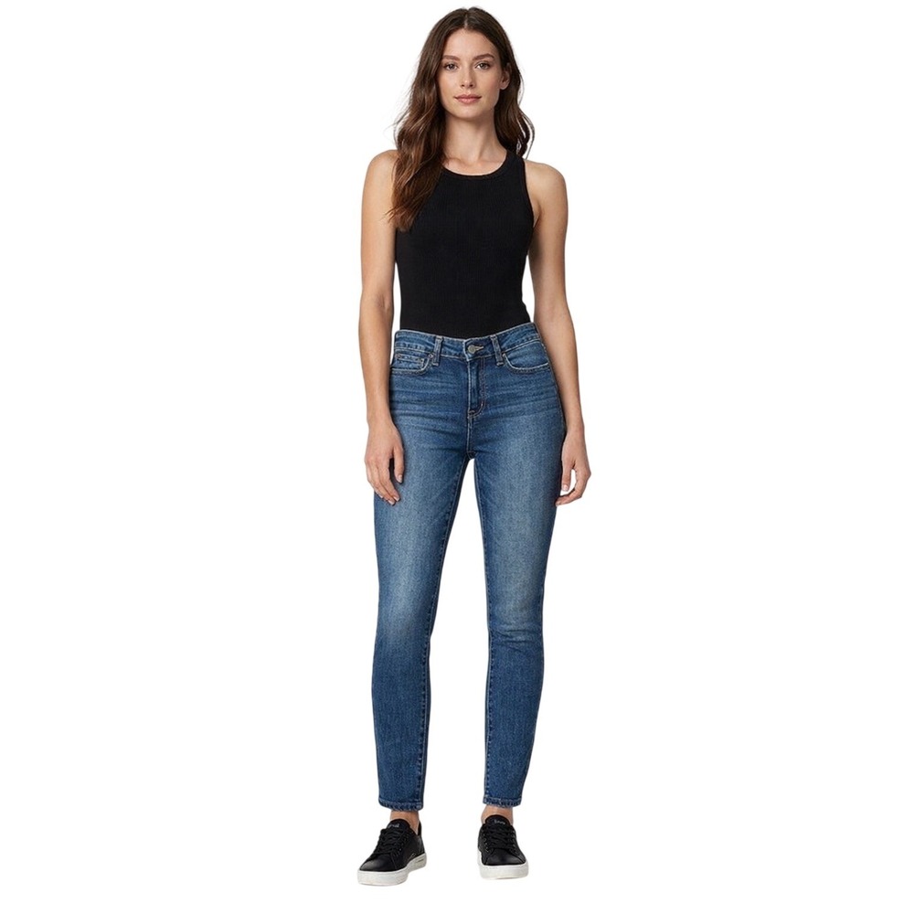 PAIGE Skyline Ankle Peg‎ Jeans W0017 BRELAND W TORN BACK Women's Size 25